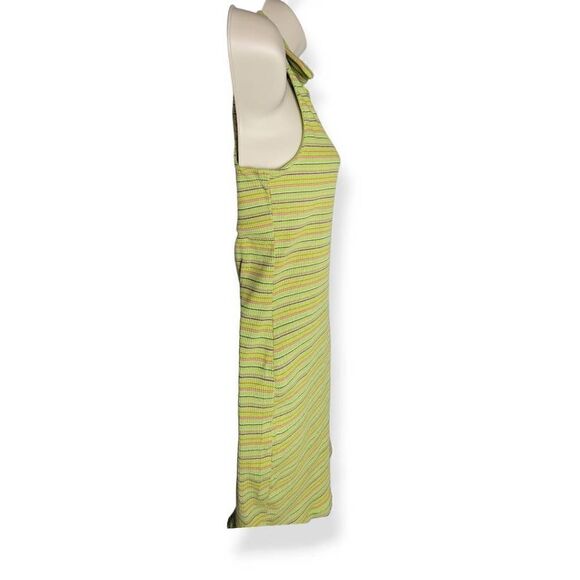 Wild Fable Green Striped Ribknit Sleeveless Collared Dress XXL - Picture 2 of 4